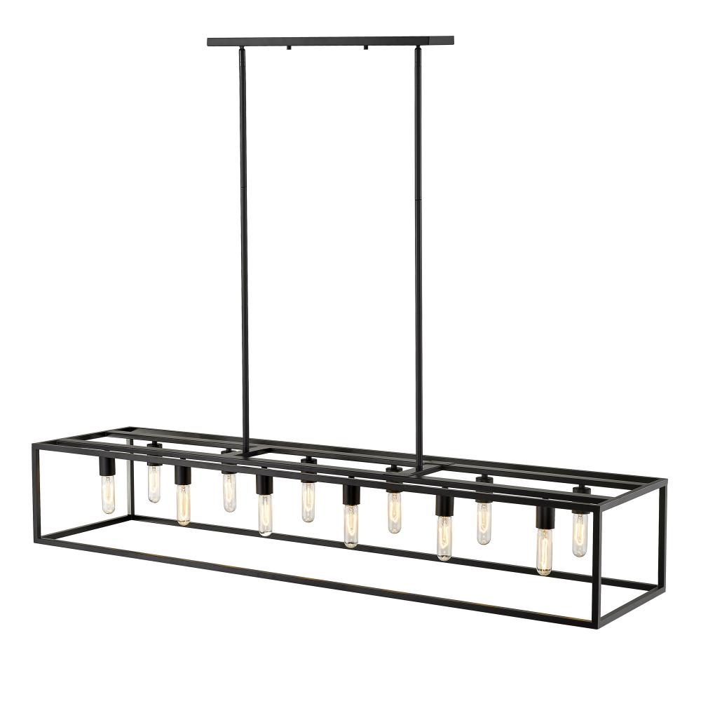 Cobar 12-Light Matte Black Island Pendant