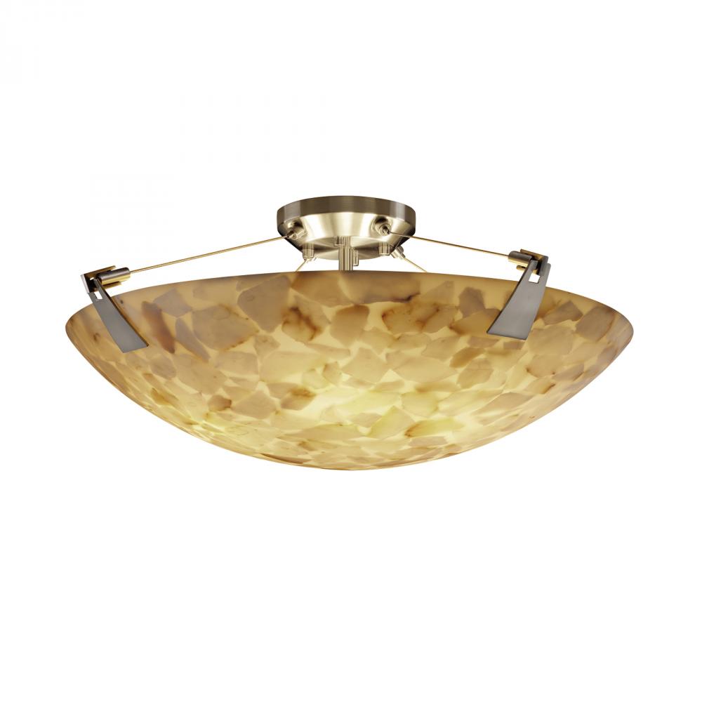 24" LED Semi-Flush Bowl w/ Tapered Clips