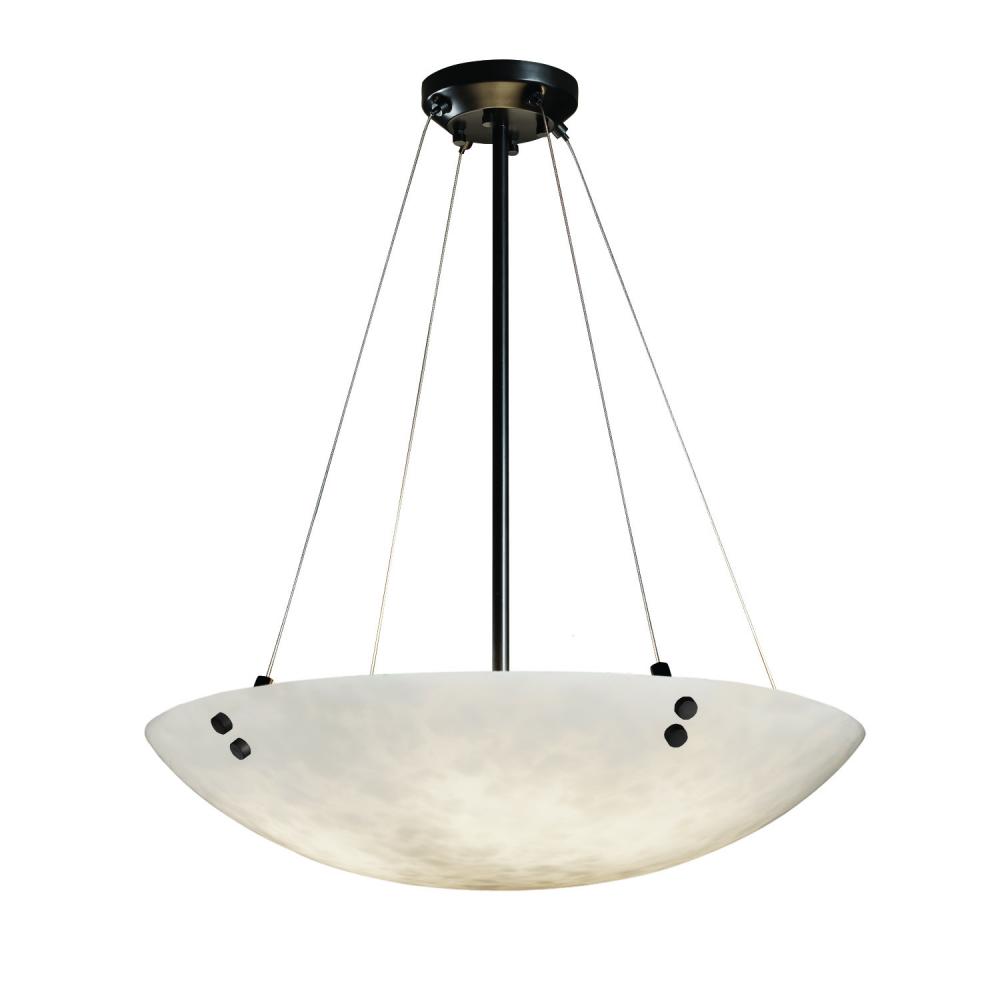 60" Pendant Bowl w/ Pair Cylindrical Finials