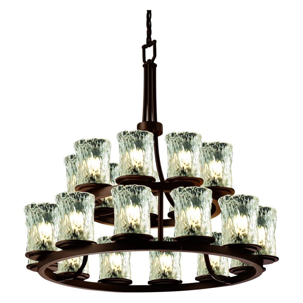 Dakota 21-Light 2-Tier Ring LED Chandelier