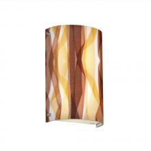 Justice Design Group 3FRM-5541-TWRL-MBLK - Finials Cylinder Wall Sconce (ADA)