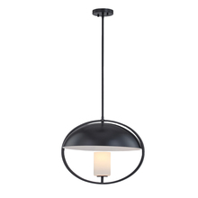 Justice Design Group FSN-4321-OPAL-MBLK - Capitol 20" 1-Light Pendant