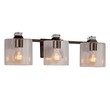 Justice Design Group FSN-8473-30-SEED-DBRZ - Ardent 3-Light Bath Bar