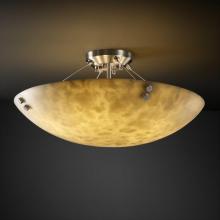 Justice Design Group CLD-9657-35-NCKL-F5 - 48" Semi-Flush Bowl w/ CONCENTRIC SQUARES FINIALS