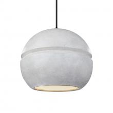 Justice Design Group CER-6415-CONC-MBLK-BKCD - Large Sphere 1-Light Pendant