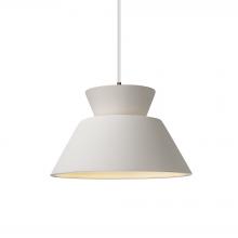 Justice Design Group CER-6420-BIS-DBRZ-WTCD - Trapezoid 1-Light Pendant