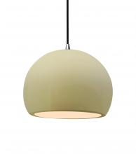 Justice Design Group CER-6533-VAN-NCKL-BKCD - Medium Globe 1-Light Pendant