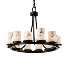 Justice Design Group FAL-8768-12-MBLK-LED12-8400 - Dakota 12-Light Ring LED Chandelier (Short)