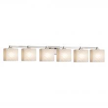 Justice Design Group FSN-8436-55-WEVE-NCKL - Regency 6-Light Bath Bar