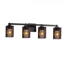 Justice Design Group MSH-8434-15-MBLK - Regency 4-Light Bath Bar