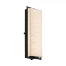 Justice Design Group PNA-7564W-WAVE-MBLK - Avalon Large ADA Outdoor/Indoor LED Wall Sconce