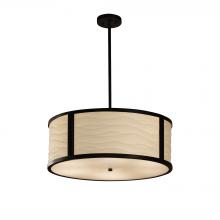 Justice Design Group PNA-9542-WAVE-MBLK-LED5-5000 - Tribeca 24" LED Drum Pendant