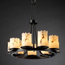 Justice Design Group FAL-8766-12-MBLK - Dakota 9-Light Ring Chandelier