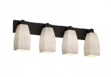 Justice Design Group FSN-8924-15-RBON-NCKL - Modular 4-Light Bath Bar