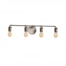 Justice Design Group NSH-8464-NCKL - Bronx 4-Light Bath Bar