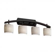 Justice Design Group POR-8594-10-PLET-MBLK - Archway 4-Light Bath Bar