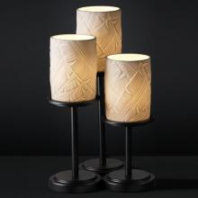 Justice Design Group POR-8797-10-BMBO-MBLK - Dakota 3-Light Table Lamp