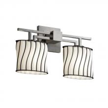 Justice Design Group WGL-8702-30-GRCB-CROM - Aero 2-Light Bath Bar