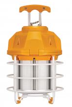 Satco Products Inc. S28939 - 60 Watt LED Hi-lumen temporary hi-bay caged lamp; 5000K; Integrated cord / plug and hook; 120 Volt