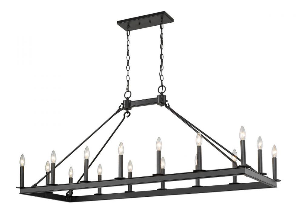 16 Light Linear Chandelier