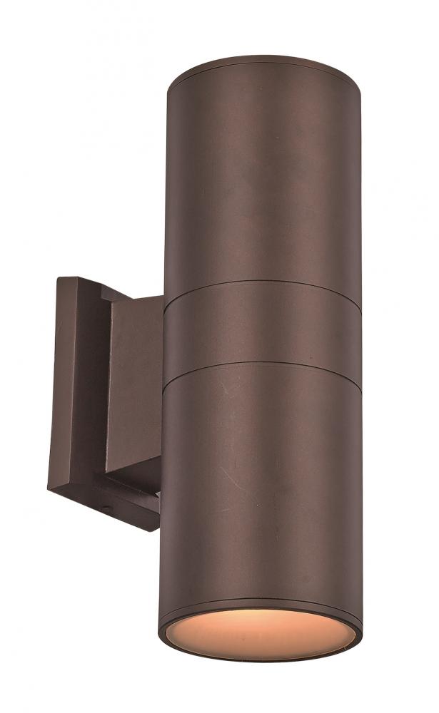 Compact Collection, Tubular/Cylindrical, Outdoor Metal Wall Sconce Light