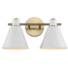 Trans Globe 22592 AG-WH - Vanity Lighting Antique Gold/White