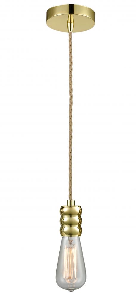 Gatsby - 1 Light - 2 inch - Gold - Cord hung - Mini Pendant