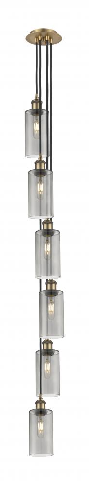 Crown Point - 6 Light - 7 inch - Brushed Brass - Multi Pendant