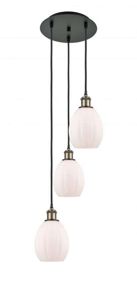 Eaton - 3 Light - 12 inch - Black Antique Brass - Cord Hung - Multi Pendant