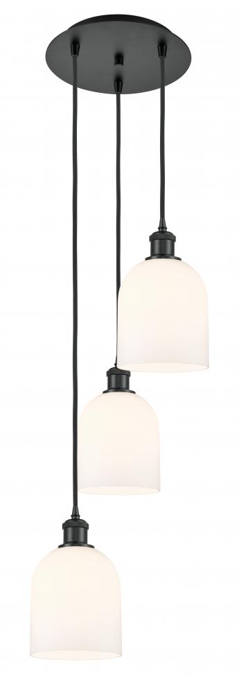 Bella - 3 Light - 12 inch - Matte Black - Cord hung - Multi Pendant