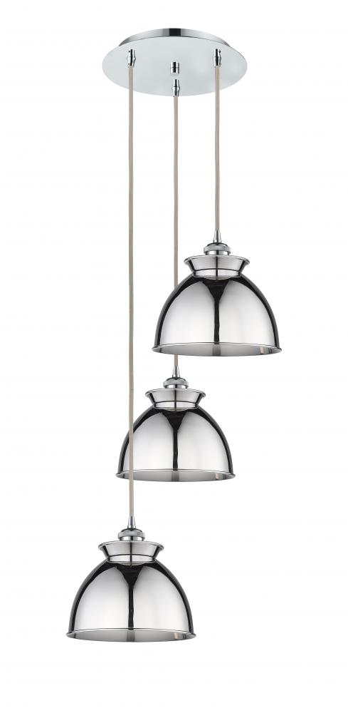 Adirondack - 3 Light - 15 inch - Polished Chrome - Cord hung - Multi Pendant