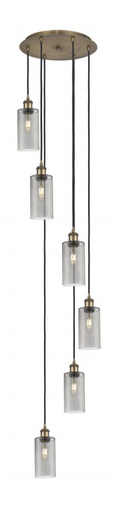 Crown Point - 6 Light - 16 inch - Brushed Brass - Multi Pendant