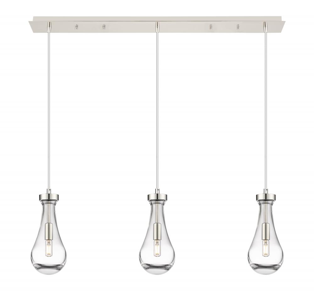 Owego - 3 Light - 37 inch - Polished Nickel - Linear Pendant