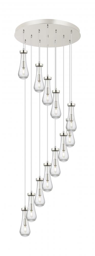 Owego - 12 Light - 24 inch - Brushed Polished Nickel - Multi Pendant