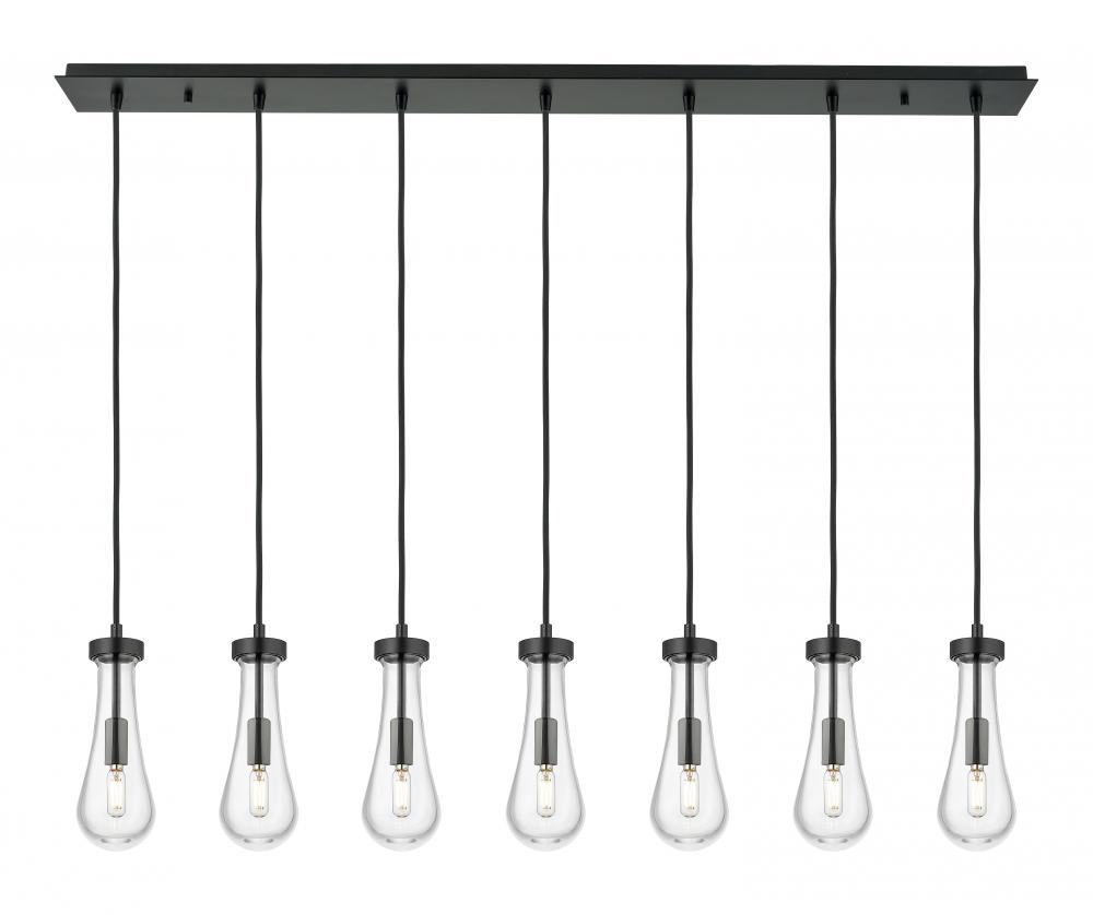 Owego - 7 Light - 49 inch - Matte Black - Linear Pendant