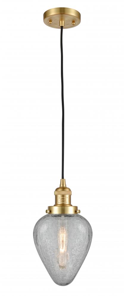 Geneseo - 1 Light - 7 inch - Satin Gold - Cord hung - Mini Pendant