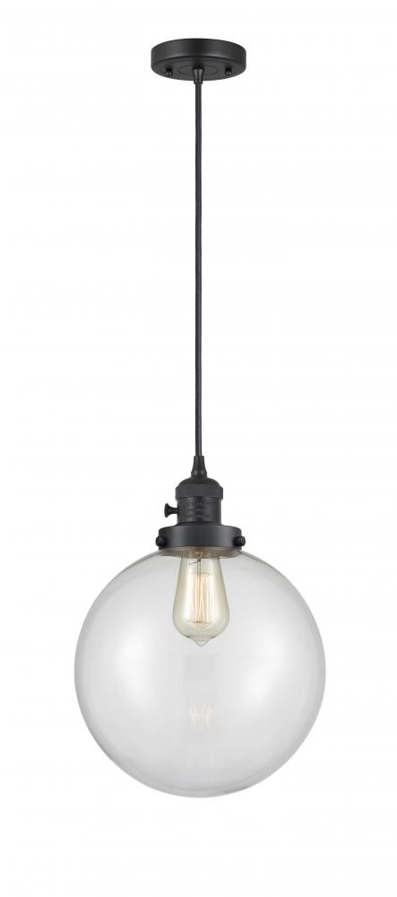 Beacon - 1 Light - 10 inch - Matte Black - Cord hung - Mini Pendant