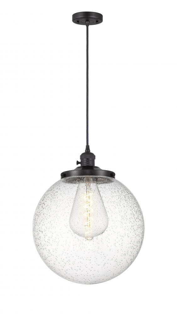 Beacon - 1 Light - 14 inch - Matte Black - Cord hung - Mini Pendant