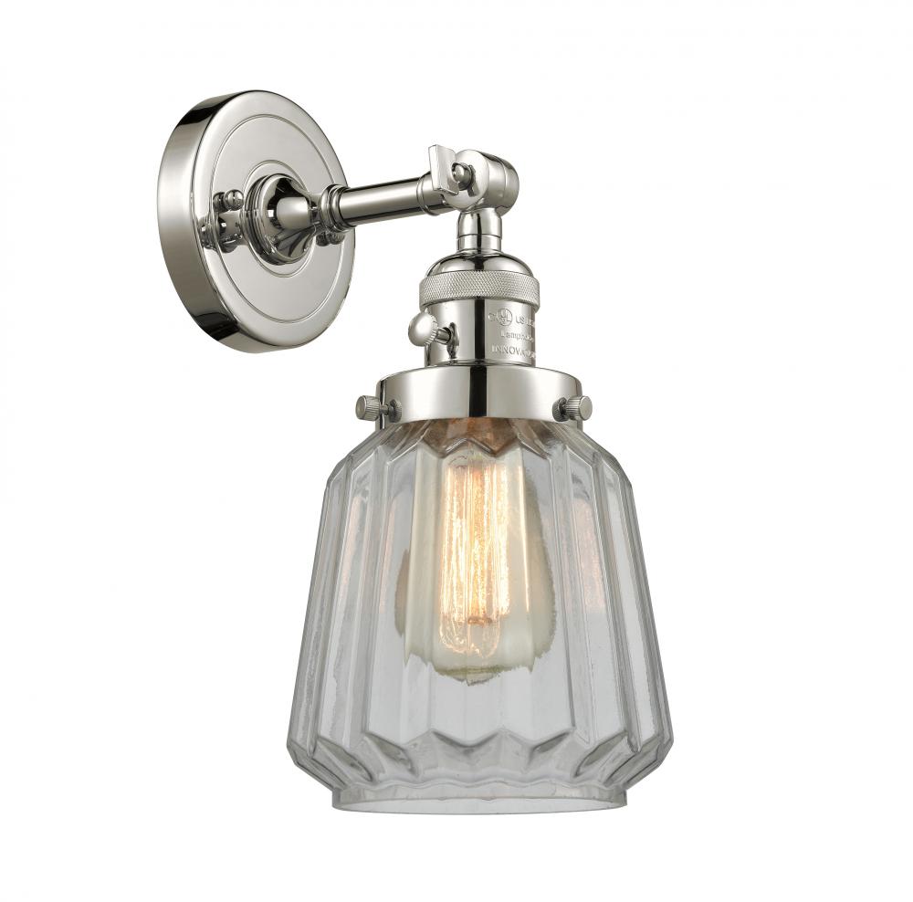 Chatham - 1 Light - 7 inch - Polished Nickel - Sconce