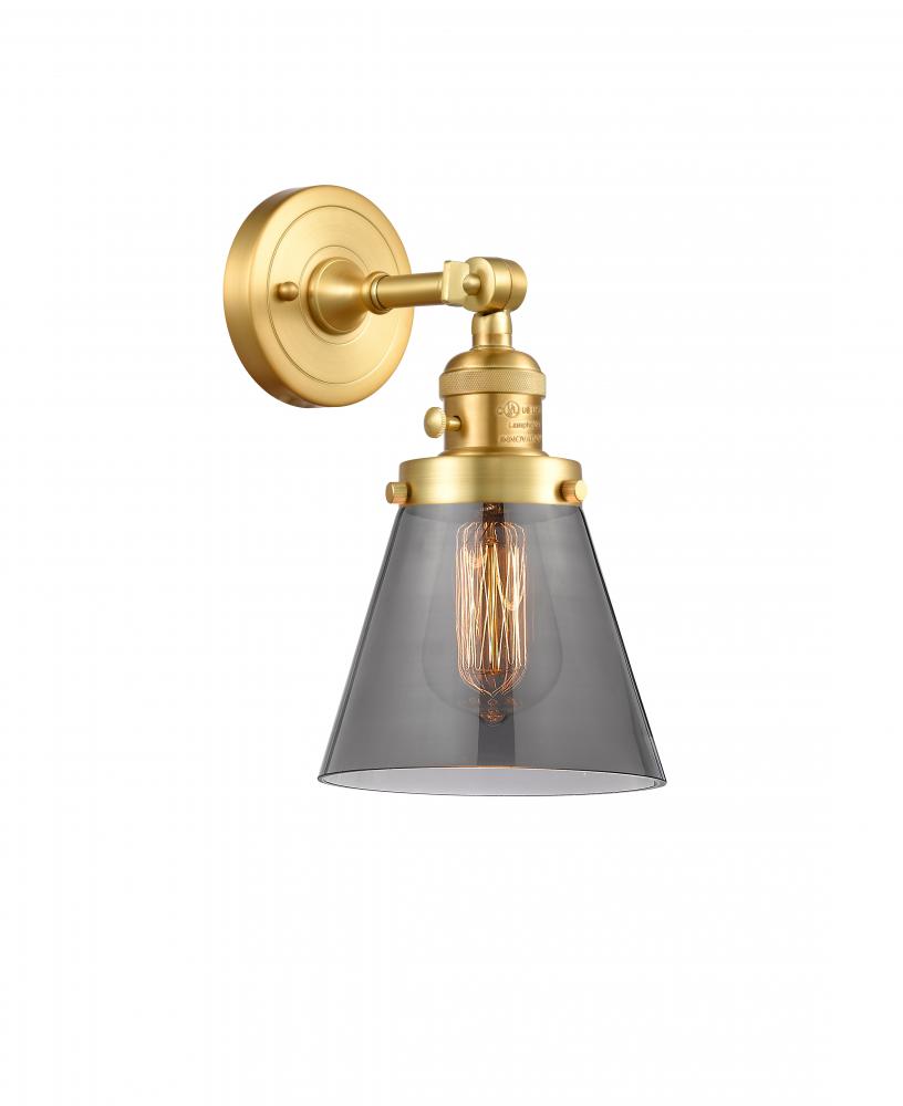 Cone - 1 Light - 6 inch - Satin Gold - Sconce