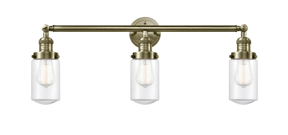 Dover - 3 Light - 31 inch - Antique Brass - Bath Vanity Light