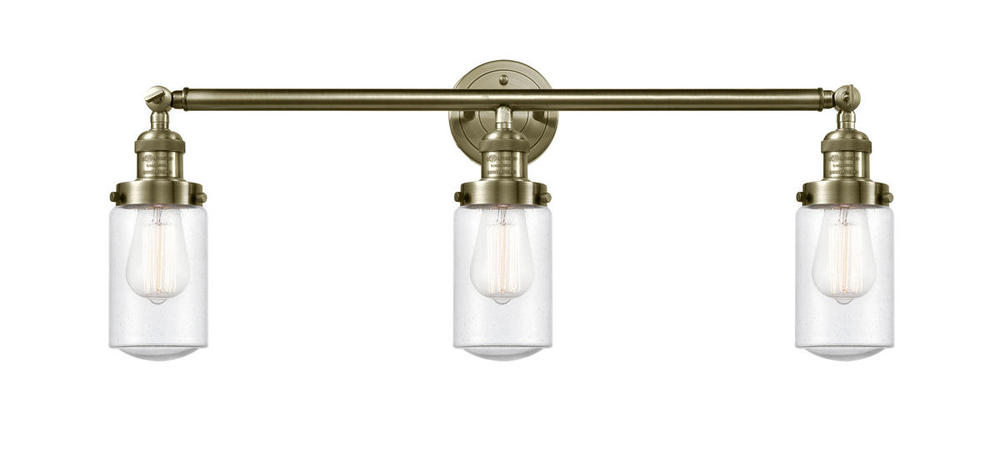 Dover - 3 Light - 31 inch - Antique Brass - Bath Vanity Light