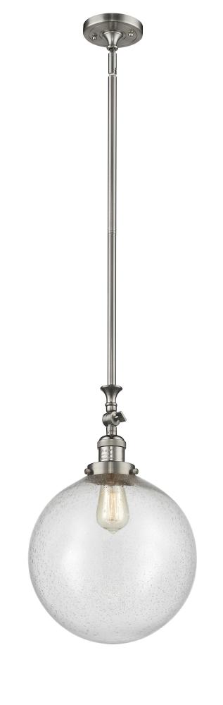 Beacon - 1 Light - 12 inch - Brushed Satin Nickel - Stem Hung - Mini Pendant