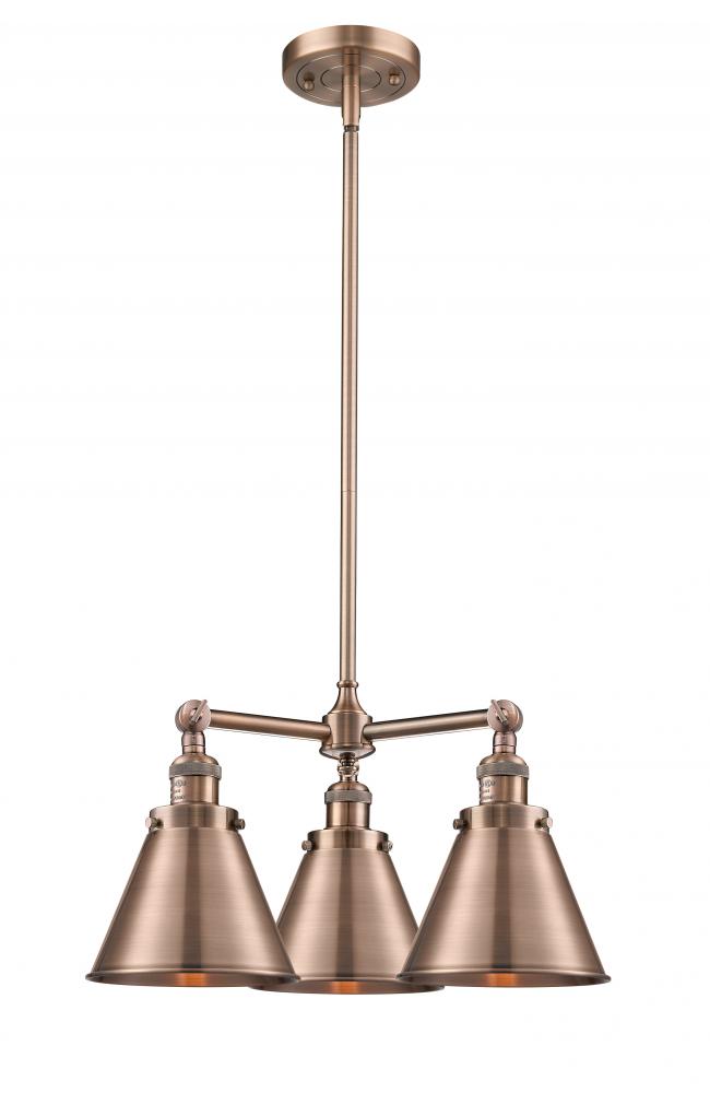 Appalachian - 3 Light - 21 inch - Antique Copper - Stem Hung - Chandelier