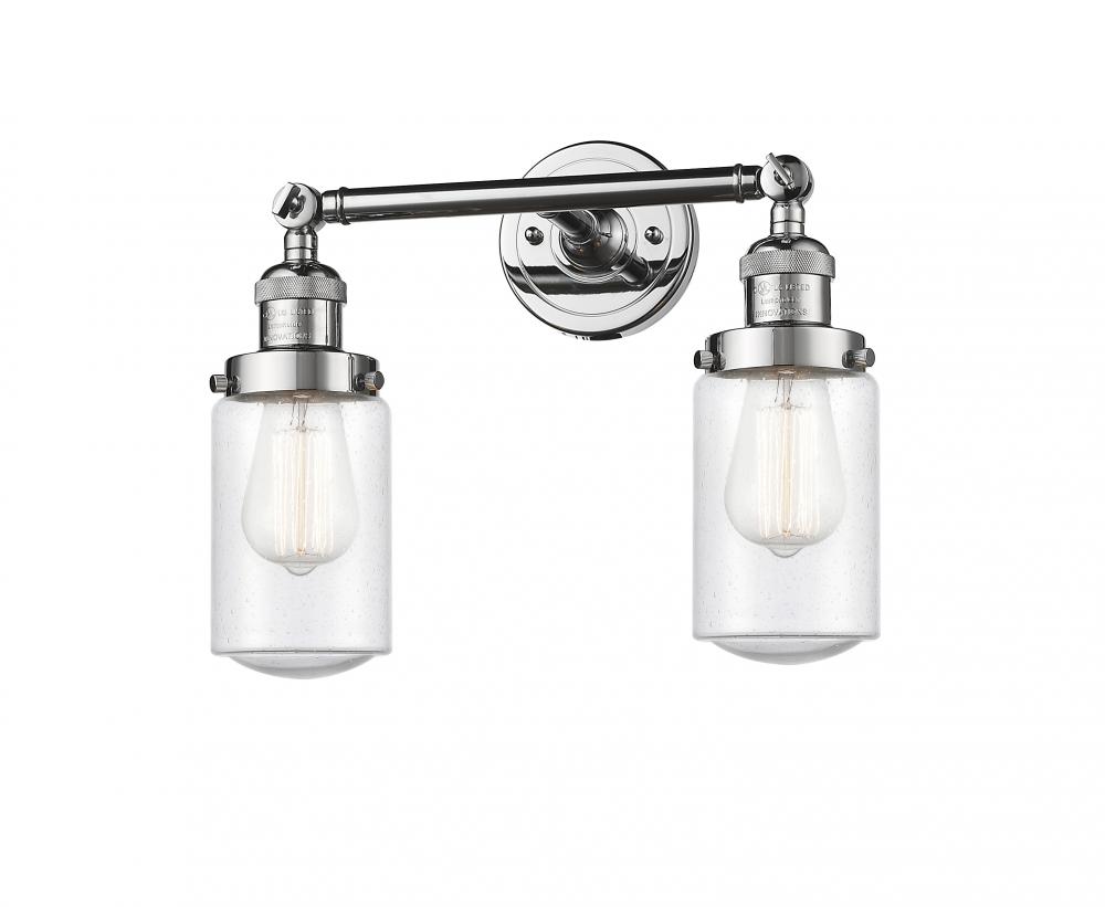 Dover - 2 Light - 14 inch - Polished Chrome - Bath Vanity Light