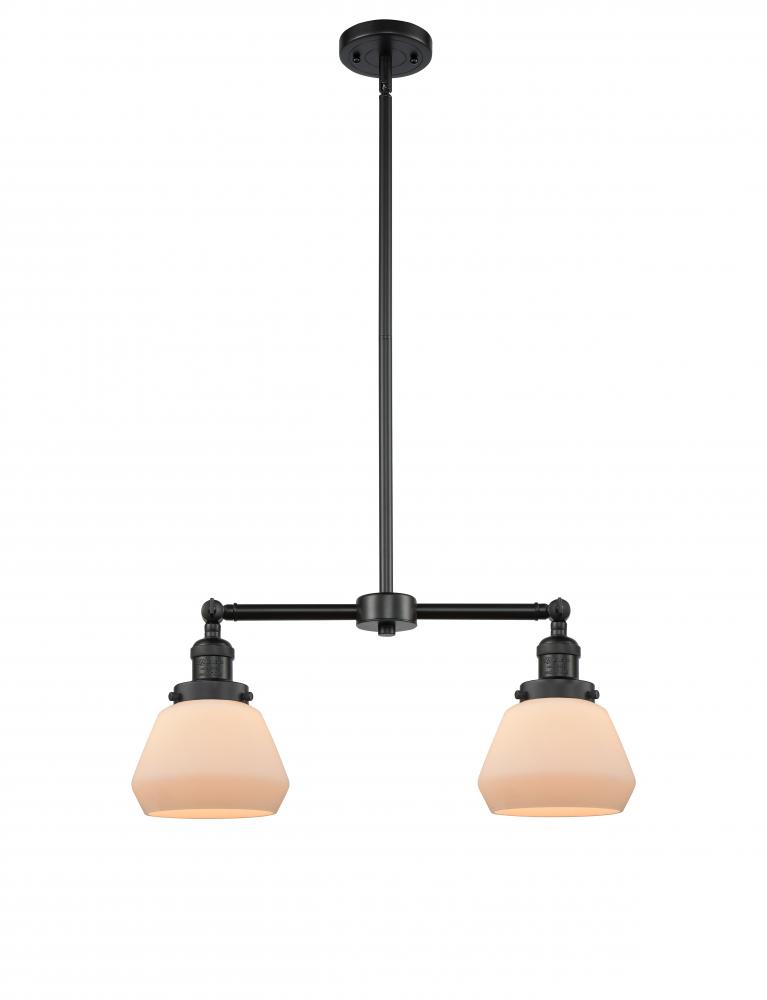 Fulton - 2 Light - 21 inch - Matte Black - Stem Hung - Island Light