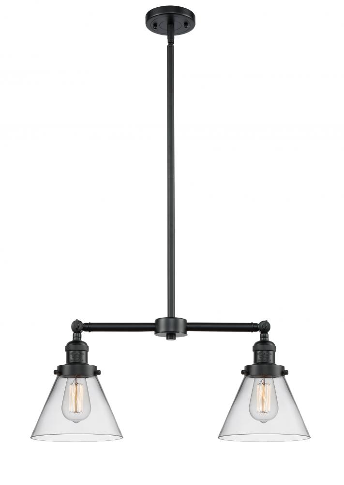 Cone - 2 Light - 21 inch - Oil Rubbed Bronze - Stem Hung - Island Light