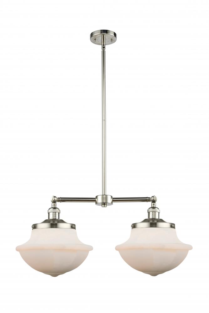 Oxford - 2 Light - 25 inch - Polished Nickel - Stem Hung - Island Light