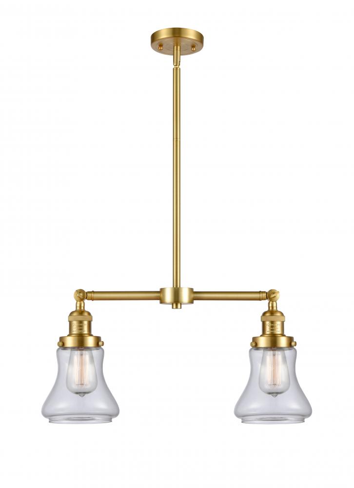 Bellmont - 2 Light - 21 inch - Satin Gold - Stem Hung - Island Light