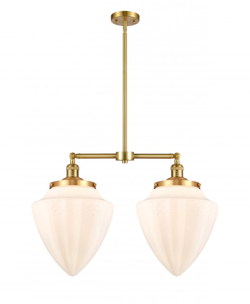 Bullet - 2 Light - 24 inch - Satin Gold - Stem Hung - Island Light